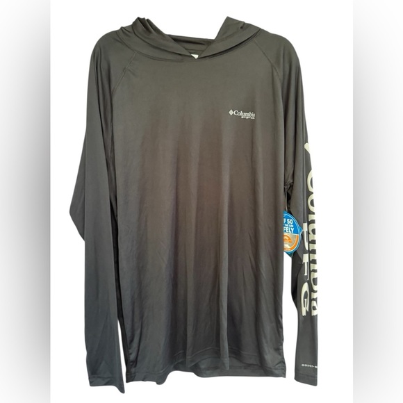 NWT Columbia PFG Charcoal Gray Long Sleeve Omni-Wick Performance Shirt UPF 50 - Picture 1 of 13